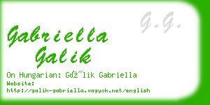 gabriella galik business card